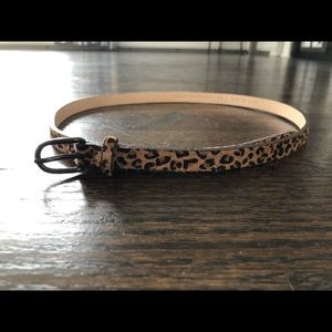 Club Monaco Animal Print Leather belt XS
